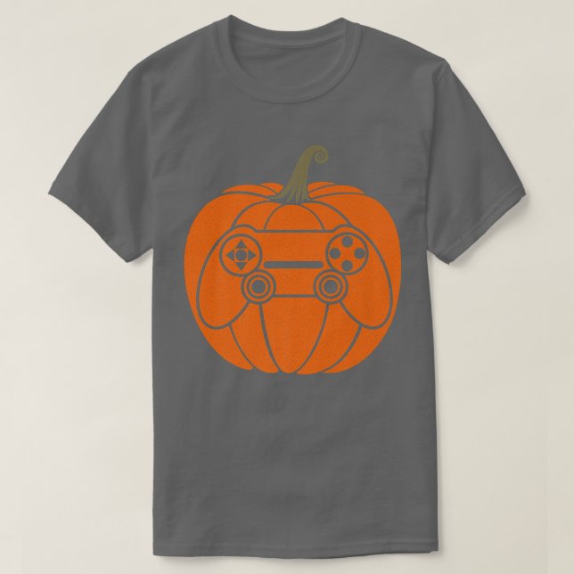 Video Game Controller Pumpkin Thanksgiving Gaming  T-Shirt (Design Front)