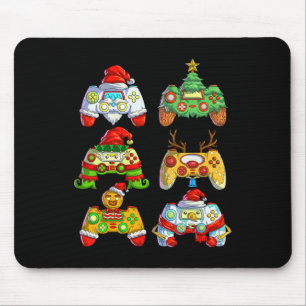 Video Game Controller Santa Hat Christmas Gamer 2 Mouse Mat