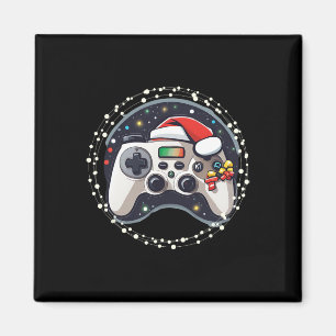 Video Game Controller Santa Hat Christmas Gaming X Magnet