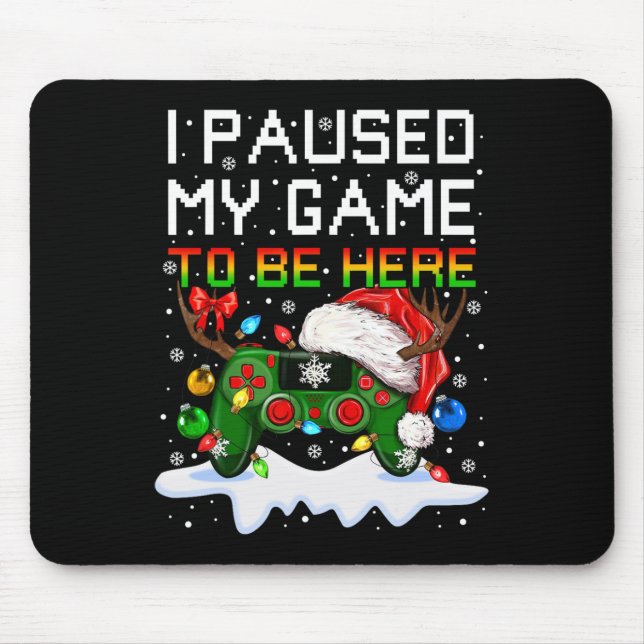 Video-game Controller Santa Hat Christmas Gaming X Mouse Mat (Front)