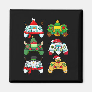 Video Game Controller Santa Hat Gamer Boys Xmas 2 Magnet