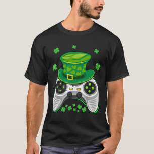 Video Game Controller Shamrock Gamer St Patricks D T-Shirt