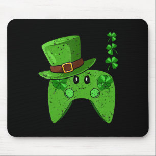 Video-Game Controller Shamrock St Patricks Day Gam Mouse Mat