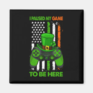 Video Game Controller St Patricks Shamrock Irish F Magnet