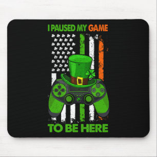 Video Game Controller St Patricks Shamrock Irish F Mouse Mat