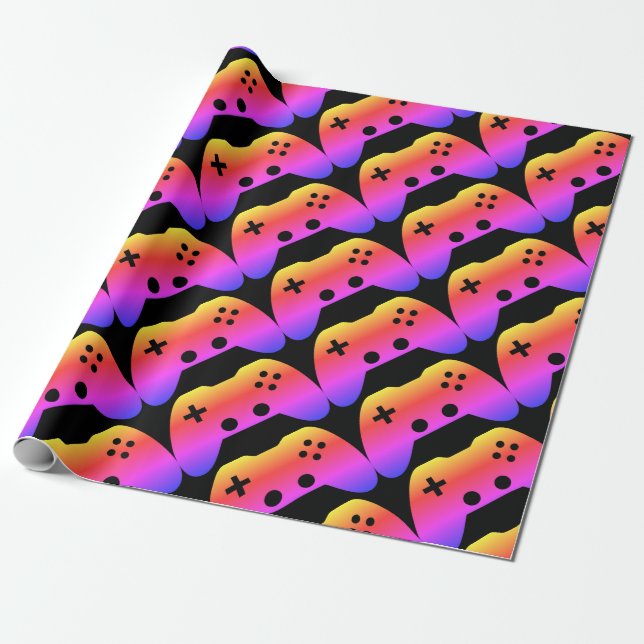 Video Game Controller Wrapping Paper (Unrolled)