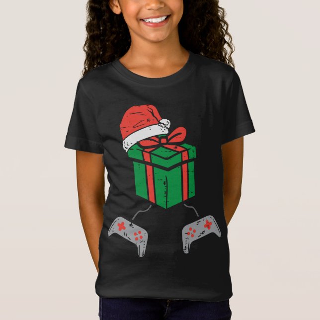 Video Game Controller Xmas PJs Christmas T-Shirt (Front)