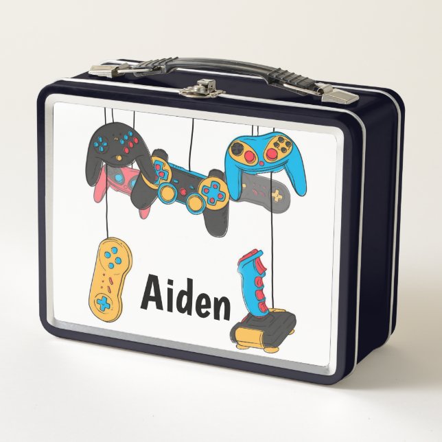 Video Game Controllers  Metal Lunch Box (Front)