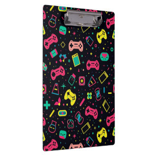 Video Game Controllers Pattern Clipboard