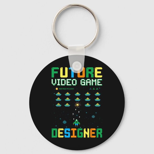 Video Game Designer For Kids1  Key Ring (Front)