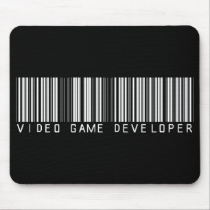 Video Game Developer Bar Code Mouse Mat