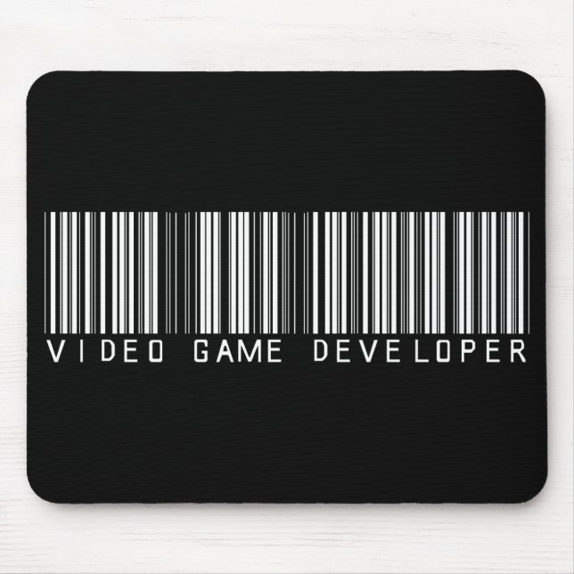 Video Game Developer Bar Code Mouse Mat (Front)