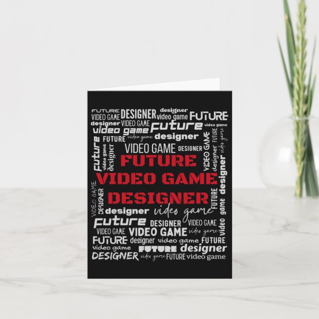 Video Game Developer Future Video Game Designer  Card (Front)