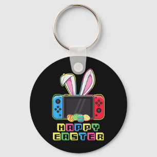 Video Game Easter Bunny Funny Gaming Controller Ga Key Ring