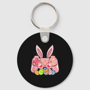 Video Game Easter Bunny Gaming Controller Gamer Bo Key Ring