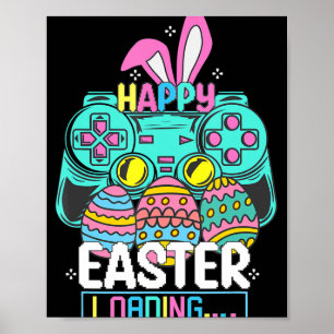 Video Game Easter Bunny Gaming Controller Gamer Bo Poster
