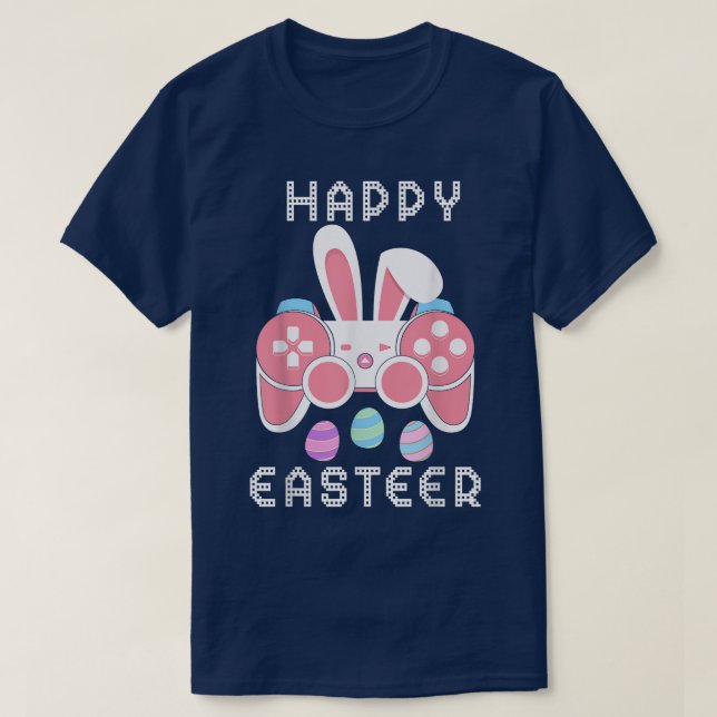 Video Game Easter Bunny Gaming Controller Gamer Bo T-Shirt (Design Front)