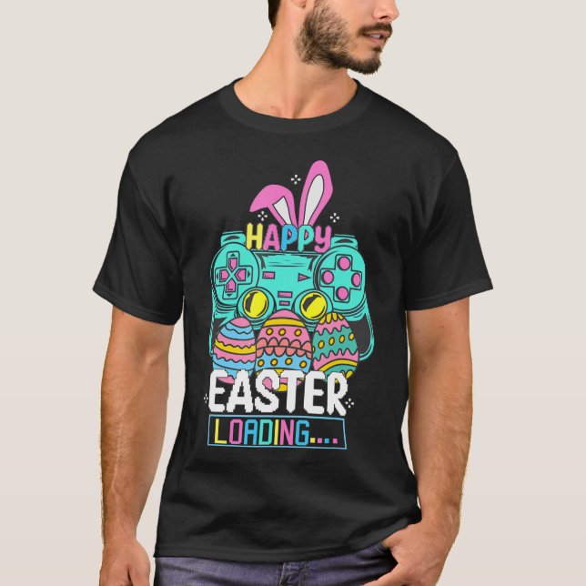 Video Game Easter Bunny Gaming Controller Gamer Bo T-Shirt (Front)
