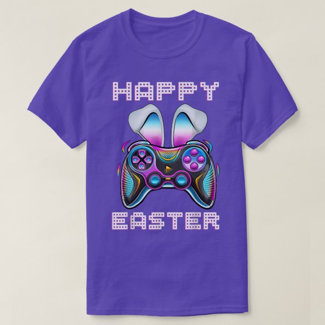 Video Game Easter Bunny Gaming Controller Gamer Bo T-Shirt (Design Front)