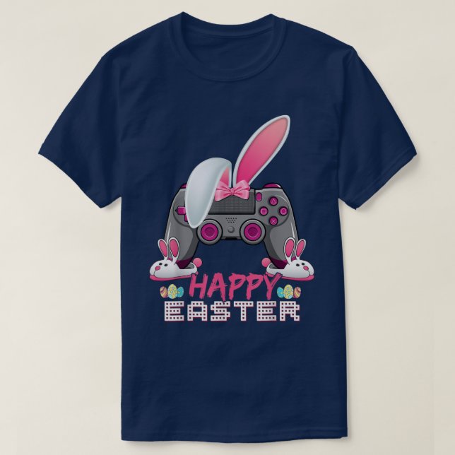 Video Game Easter Bunny Gaming Controller Gamer Bo T-Shirt (Design Front)