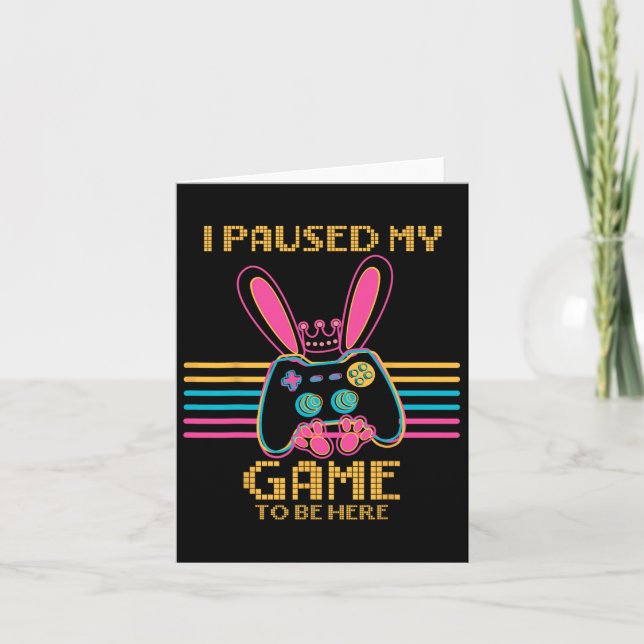 Video Game Easter Bunny Gaming Controller Gamer Gi Card (Front)