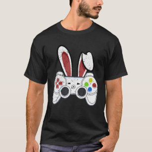 Video Game Easter Bunny Gaming Controller Gamer Ha T-Shirt