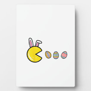 Video Game Eating Easter Eggs Retro Gamer Men Boys Plaque