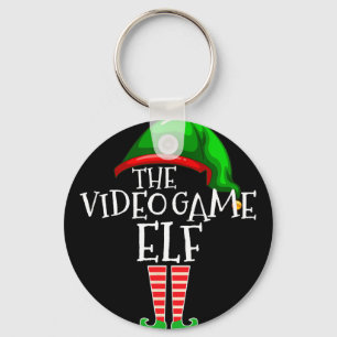 Video Game Elf Group Matching Family Christmas Gif Key Ring