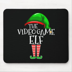 Video Game Elf Group Matching Family Christmas Gif Mouse Mat