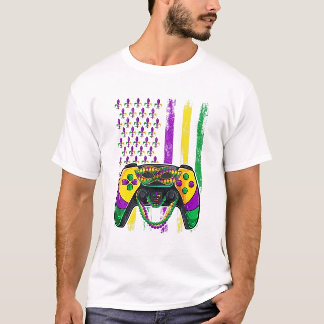 Video Game Flag Beads T-Shirt (Front)