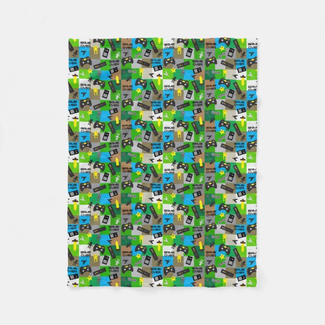 Video Game Gamer Boy Tween Teen Men Fleece Blanket (Front)