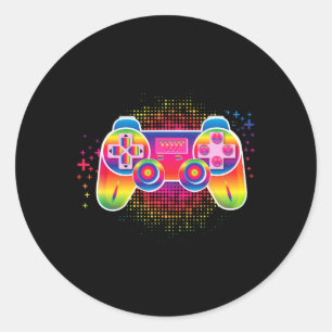 Video Game Gamer Controller  Classic Round Sticker
