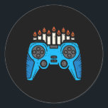 Video Game Gamer Hanukkah Chanukah Men Boy Youth K Classic Round Sticker<br><div class="desc">Video Game Gamer Hanukkah Chanukah Men Boy Youth Kids 1</div>