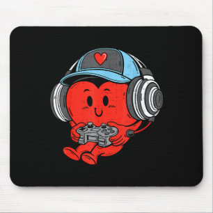 Video Game Gamer Heart Valentines Day Gaming Boys  Mouse Mat