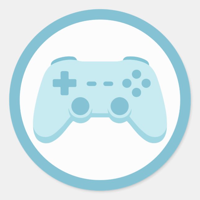 Video Game | Gamer Party | Gaming Controller Classic Round Sticker (Front)