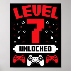 Video Game Gaming Birthday 7 Year Old Gamer Gift 1 Poster