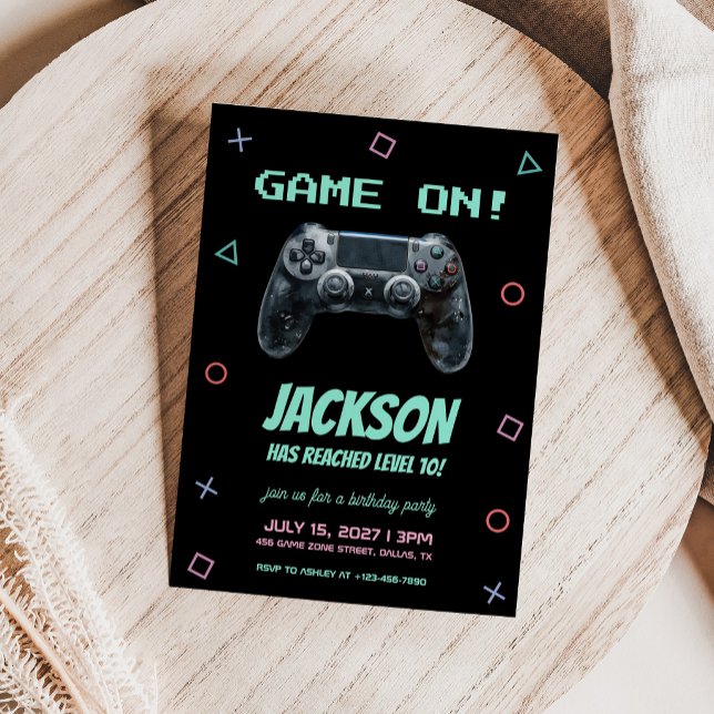 Video Game Gaming Birthday Party Invitation (Creator Uploaded)