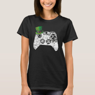 Video Game Gaming St Patricks Day Gamer Boys Lepre T-Shirt