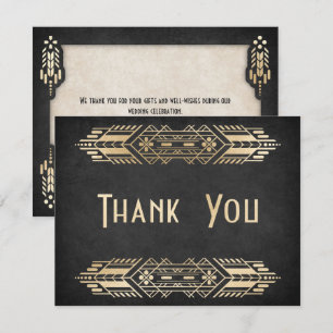Video Game Geek Black Wedding Thank You Card