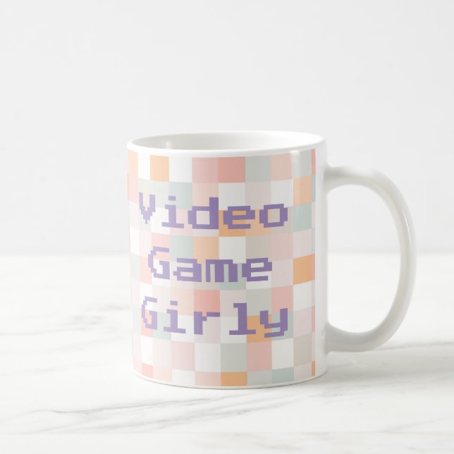 Video Game Girly 8-Bit Rainbow Computer Mug (Right)