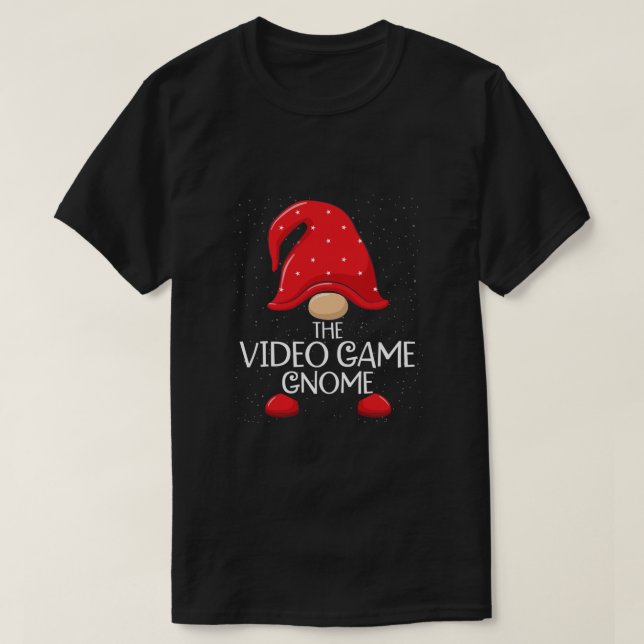 Video Game Gnome Matching Family Group Christmas P T-Shirt (Design Front)