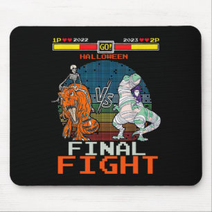 Video Game Halloween T-rex Skeleton Mummy - Final Mouse Mat