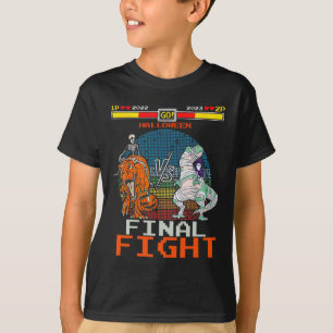 Video Game Halloween T-rex Skeleton Mummy - Final T-Shirt