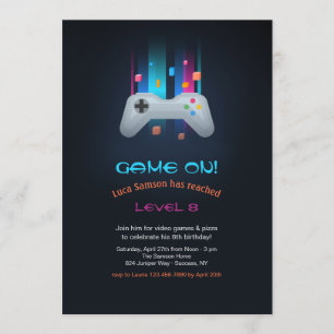 Video Game Invitations