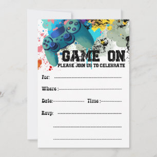 Video Game Invitations For Boy Birthday Party