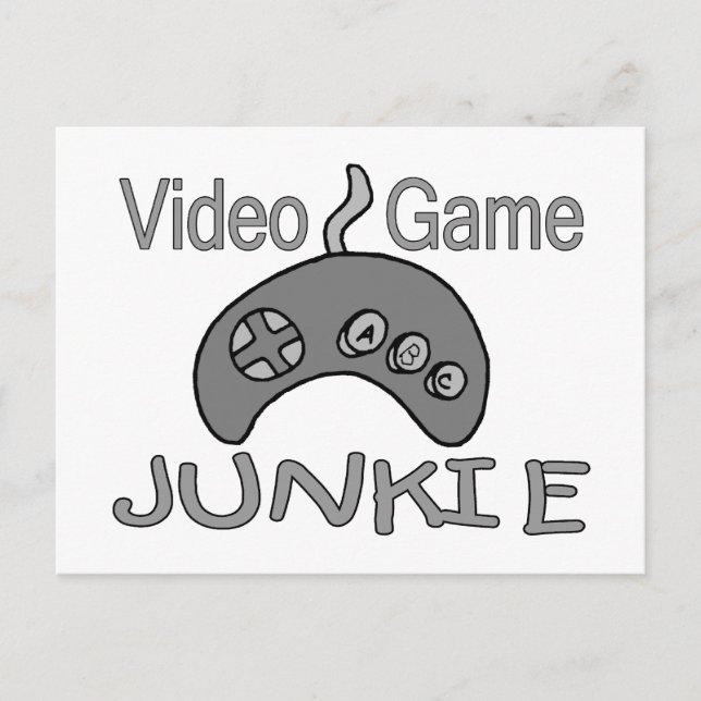 Video Game Junkie Postcard (Front)