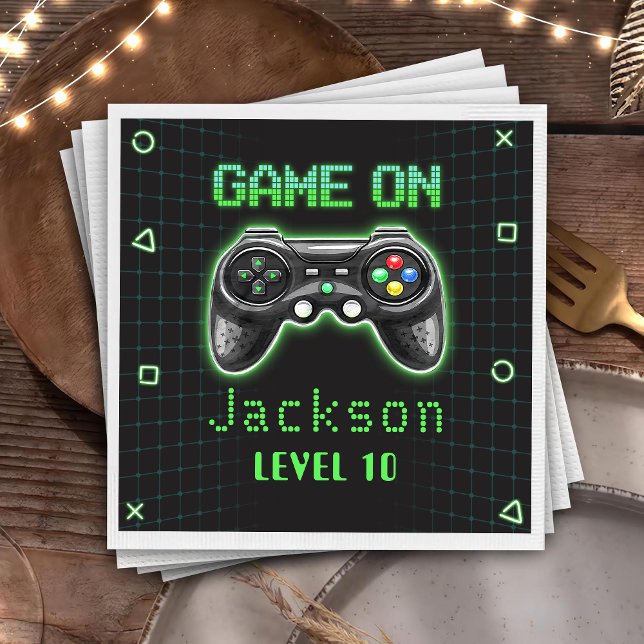 Video Game Kids Birthday Party Napkins (Creator Uploaded)