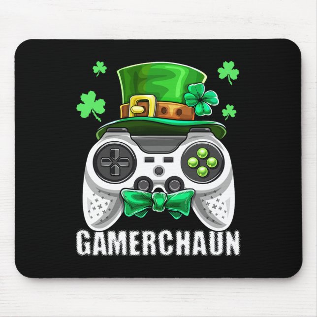 Video Game Leprechaun Costume St. Patrick's Day Ki Mouse Mat (Front)