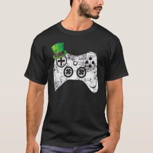 Video Game Leprechaun St Patricks Day Gamer Kids B T-Shirt