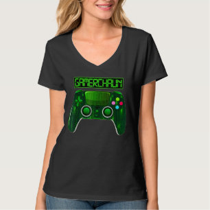 Video Game Leprechaun St Patricks Day Gamer Kids B T-Shirt
